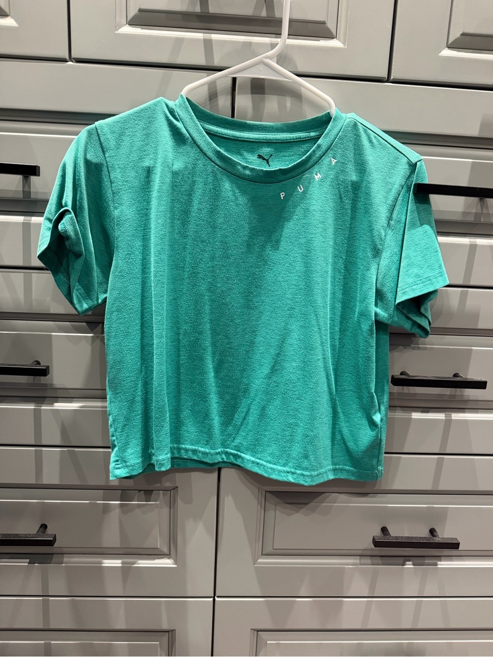 Puma Women’s Teal Short Sleeve Crop Top